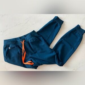 FIGS Zamora Jogger Scrub Pants PETITE Sz S Deep Reef